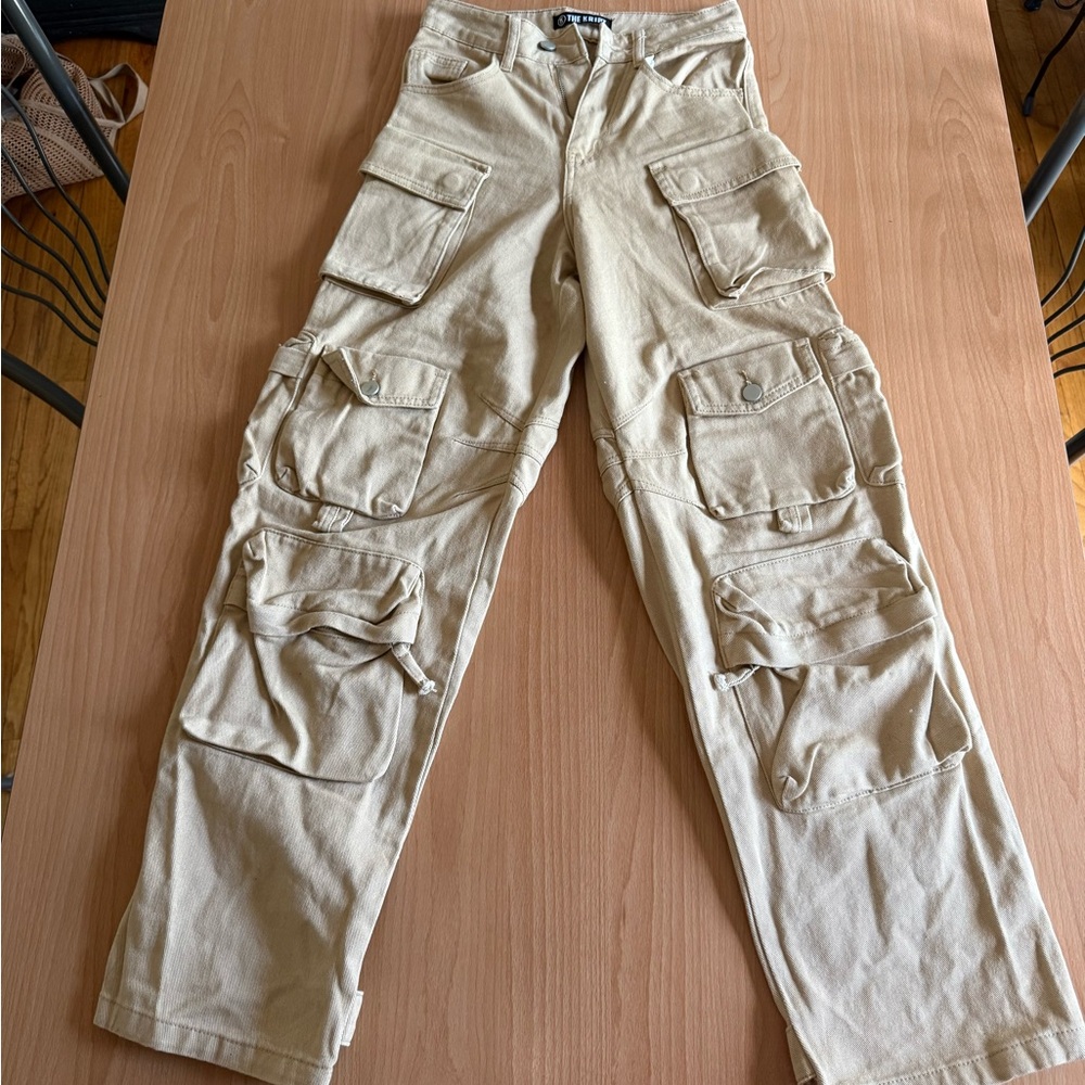 Women's Tan Cargo Jeans